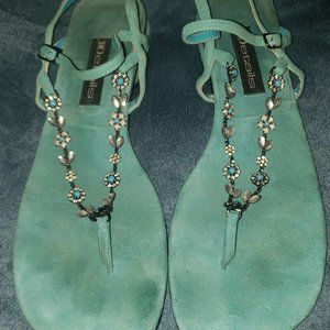 Blue Suede Sandals